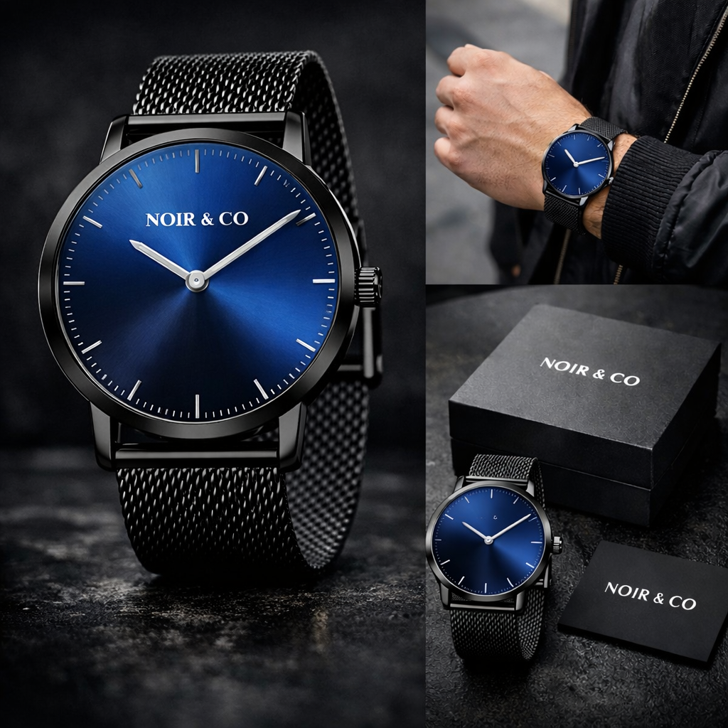 Mesh Belt Men's Watch Creative No Word Two Needles
